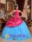 Stylish Red and Blue Horsham VIC Quinceanera Dress With Appliques and Beadings Ball Gown For Sweet 16
