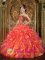 The Brand New Style Beading and Ruffles Decorate Bodice Multi-Color Quinceanera Dress For Winter Strapless The Brand New Style Organza Ball Gown In Kingman Arizona/AZ