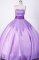 Beautiful Ball Gown Strapless Floor-length Lilac Beading Quinceanera dress Style FA-L-003