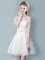 Flare Champagne Dama Dress for Quinceanera Prom and Party and Wedding Party with Ruching and Bowknot Sweetheart Sleeveless Zipper