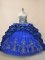 Lovely Royal Blue Ball Gowns Beading Vestidos de Quinceanera Lace Up Taffeta and Tulle Sleeveless