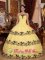 Classical Custom Made Light Yellow Ruffles Layered Quinceanera Dress With Appliques and Ruch In Spring In Ulysses Kansas/KS