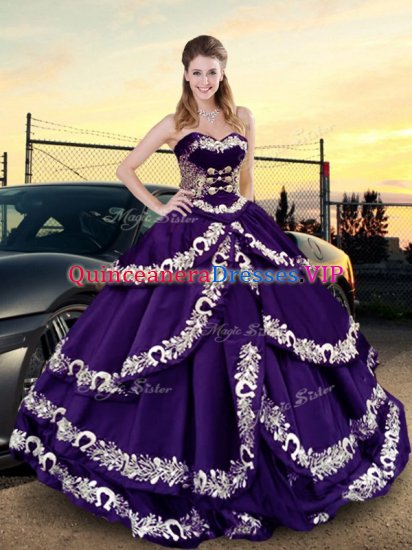 Fabulous Sleeveless Lace Up Embroidery and Ruffled Layers Quinceanera Dress - Click Image to Close