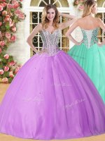 Smart Lilac Sweetheart Neckline Beading Sweet 16 Dresses Sleeveless Lace Up(SKU YSQD005-2BIZ)