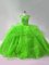 Most Popular Quinceanera Gown Sweet 16 and Quinceanera with Beading and Ruffles Scoop Sleeveless Brush Train Lace Up