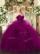 Sleeveless Zipper Floor Length Ruffles Military Ball Dresses For Women