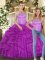 Sleeveless Beading and Ruffles Lace Up Quinceanera Dresses