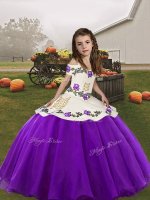 Perfect Sleeveless Embroidery Lace Up Pageant Gowns For Girls(SKU PAG1265-9BIZ)