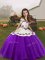 Perfect Sleeveless Embroidery Lace Up Pageant Gowns For Girls