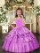 Custom Made Sleeveless Lace Up Floor Length Ruffled Layers Child Pageant Dress