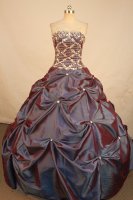 Beautiful ball gown strapless floor-length taffeta beading quinceanera dresses FA-X-082