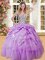 Suitable Pick Ups Ball Gowns Sweet 16 Quinceanera Dress Lilac Sweetheart Organza Sleeveless Floor Length Lace Up