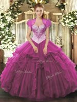 Sleeveless Beading Lace Up Quinceanera Dresses