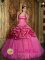 Milford Delaware/ DE Sweetheart Pick -ups and Jacket Quinceanera Dress With Hot Pink Taffeta and Organza Appliques