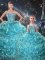 Custom Designed Sweetheart Sleeveless Organza Quinceanera Dresses Beading and Ruffles Lace Up