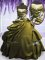 Floor Length Olive Green Quinceanera Dress Taffeta Sleeveless Appliques and Pick Ups
