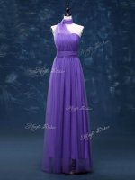 Lovely Tulle Sleeveless Floor Length Damas Dress and Ruching(SKU SWBD001BIZ)