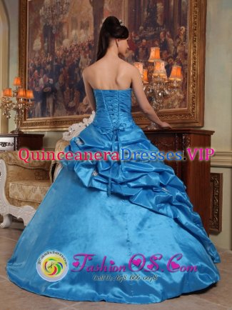 Blue Stylish Quinceanera Dress New Arrival With Sweetheart Beaded Decorate in Laurinburg Carolina/NC
