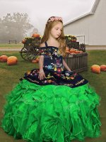 Girls Pageant Dresses Party and Wedding Party with Embroidery and Ruffles Straps Sleeveless Lace Up(SKU PAG1286-4BIZ)