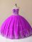 Sweetheart Sleeveless Lace Up Quinceanera Dresses Purple Tulle