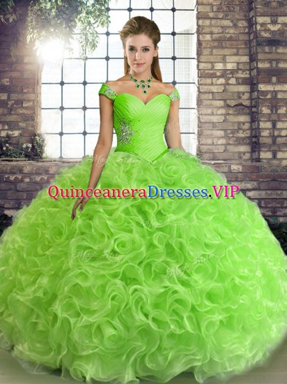 Sleeveless Beading Lace Up Ball Gown Prom Dress - Click Image to Close