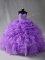 Organza Sweetheart Sleeveless Lace Up Beading and Ruffles and Pick Ups Sweet 16 Dresses in Lavender