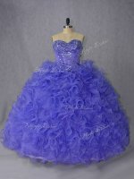 Deluxe Lavender and Purple Sweetheart Neckline Beading Quinceanera Gowns Sleeveless Lace Up(SKU PSSW1050-2BIZ)