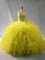 Enchanting Ball Gowns 15th Birthday Dress Green Sweetheart Tulle Sleeveless Floor Length Lace Up