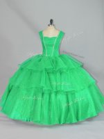 Suitable Floor Length Turquoise 15th Birthday Dress Straps Sleeveless Lace Up(SKU PSSW0908-2BIZ)