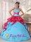 Pasadena TX Sweetheart Neckline With Brand New Style Aqua Blue and Hot Pink Quinceanera Dress in pick ups and bowknot