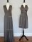 Fashion Grey Empire Chiffon V-neck Sleeveless Ruching Floor Length Lace Up Damas Dress