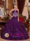 Fredericksburg TX Princess Beaded Decorate Sweetheart Popular Purple Christmas Party dress with Tulle Ruffles