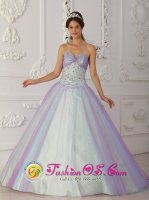 Tiffany & Co Richmond Kentucky/KY Beading and Sequins Fashionable Multi-Color Quinceranera Dress For New Style Sweetheart Taffeta and Tulle A-Line / Princess[QDZY112 y-7BIZ]