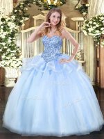 Floor Length Ball Gowns Sleeveless Light Blue Sweet 16 Dresses Lace Up(SKU SJQDDT1159002-1BIZ)