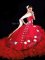 Lace Up 15th Birthday Dress Red for Military Ball and Sweet 16 and Quinceanera with Embroidery and Ruffles Brush Train