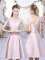 Sleeveless Lace Up Mini Length Bowknot Vestidos de Damas