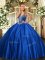 Cute Sleeveless Lace Up Floor Length Beading Quinceanera Gown