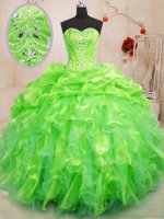 Latest Sweetheart Neckline Beading and Ruffles 15th Birthday Dress Sleeveless Lace Up(SKU PSSW0216-3BIZ)