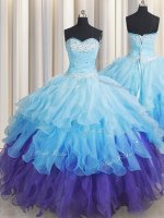Traditional Sequins Ruffled Floor Length Multi-color Vestidos de Quinceanera Sweetheart Sleeveless Lace Up(SKU PSSW0430-8BIZ)