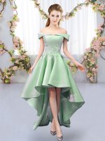 Luxurious High Low A-line Sleeveless Green Quinceanera Dama Dress Lace Up(SKU BMT0482-3BIZ)