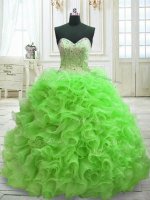 Designer Vestidos de Quinceanera Sweetheart Sleeveless Sweep Train Lace Up