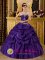 Pulaski Virginia/VA Purple Beautiful Strapless Quinceanera Dress With Beaded Bodice and Pick-ups Custom Made