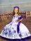 Superior White Ball Gowns Embroidery Evening Gowns Lace Up Satin Sleeveless Floor Length