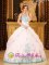 Flowood Mississippi/MS Exquisite Appliques Over Skirt For Sweetheart Quinceaners Dress White Ball gown