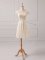 Chiffon Cap Sleeves Mini Length Dama Dress for Quinceanera and Lace and Appliques
