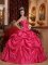 Fashionable Hot Pink Ball Gown Strapless Quinceanera Dresses With Pick-ups and Ruch For Sweet 16 In Urbandale Iowa/IA