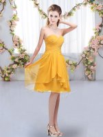 Pretty Sweetheart Sleeveless Chiffon Quinceanera Court of Honor Dress Ruffles and Ruching Lace Up(SKU BMT0459-1BIZ)