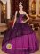 Amherst NY One Shoulder Purple Appliques Bodice For Modest Quinceanera Dress Custom Made