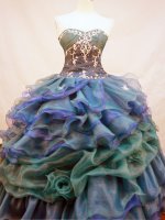 Tiffany & Co Best Seller Ball Gown Sweetheart Neck Floor-Length Orangza Blue Beading and Appliques Quinceanera Dresses Style FA-S-138[FAo13S31]