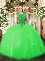 Discount Tulle Sleeveless Floor Length Quinceanera Dress and Beading(SKU SJQDDT1195002-3BIZ)